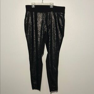 Black Sequin Leggings